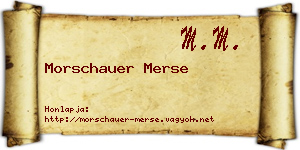 Morschauer Merse névjegykártya